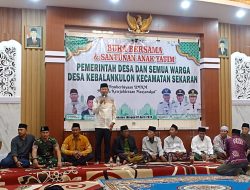 Pemerintah Desa Bersama Seluruh Warga Desa Kebalankulon Kecamatan Sekaran Gelar Buka Bersama Dan Santunan Anak Yatim